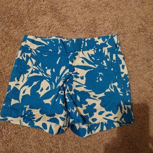 Jcrew factory blue floral shorts